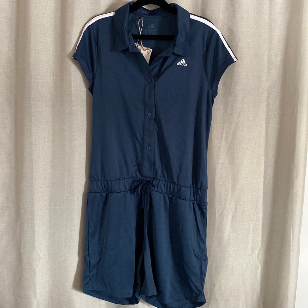 Kids adidas golf romper. Navy blue. Size medium 11-12 years. New with tags